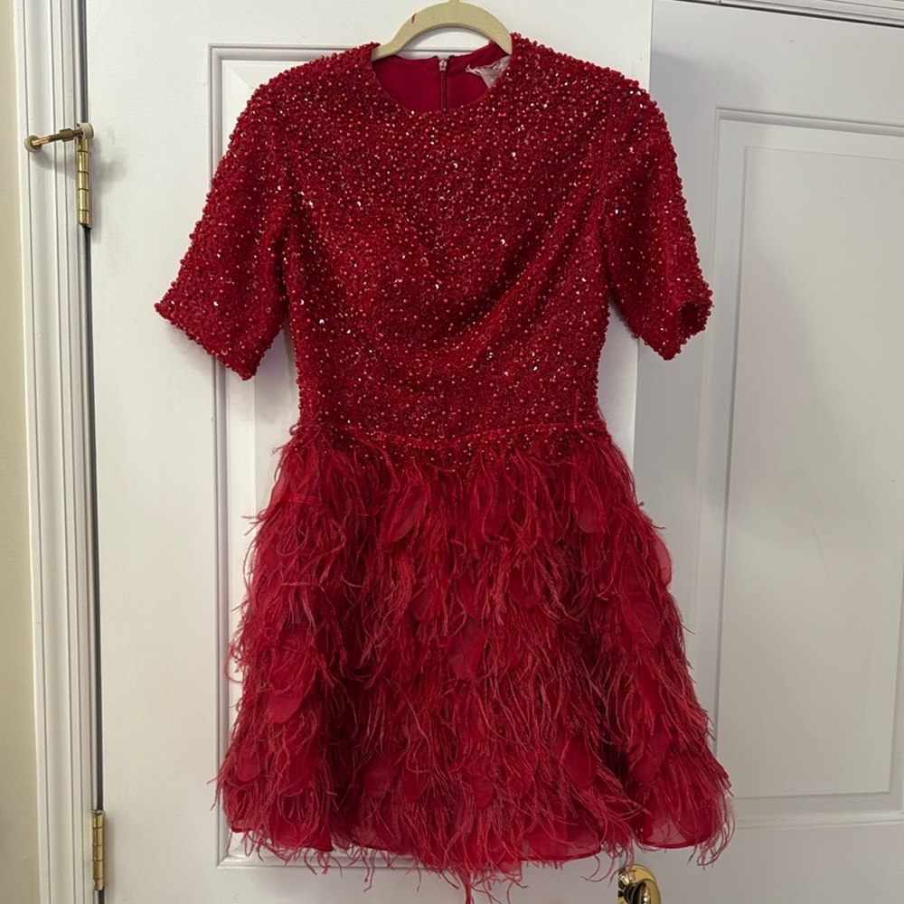 MARGIT DAVID RED PARTY DRESS